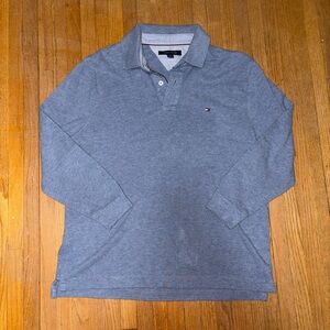 Tommy Hilfiger Men's Long Sleeve Polo - Heather Gray